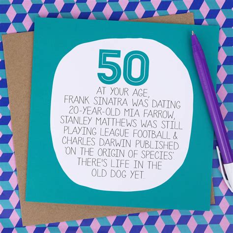What To Write In A 50th Birthday Card Funny Birthdayb