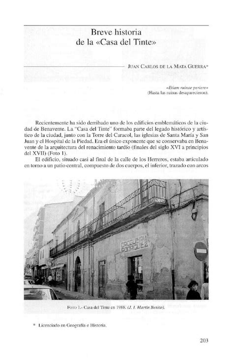 Pdf Breve Historia De La Casa Del Tinte Junta Pro Rosario Y