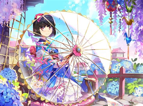 Beautiful Kimono Anime Girl Wallpapers Top Free Beautiful Kimono