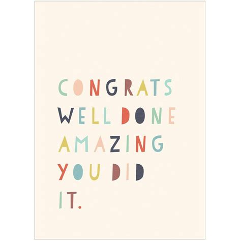 Congrats Well Done Amazing Greeting Card