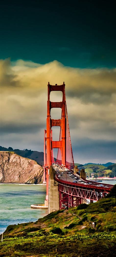 San Francisco Bridge Sky River 1080x2400