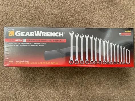 Gearwrench 85099r Xl Ratcheting Combination Metric Wrench Set 16 Pc 12