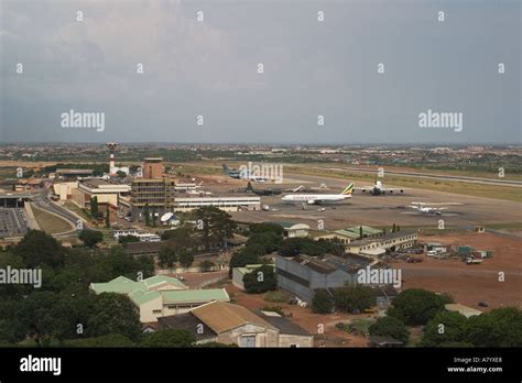 Aerial View From Helicopter Of Kotoka International Airport Accra