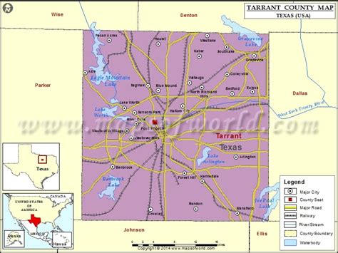 Tarrant County Map Map Of Tarrant County Texas