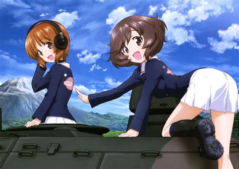 Nishizumi Miho And Akiyama Yukari Girls Und Panzer Danbooru