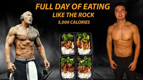 Eating The Rocks Diet For 24 Hours How The Rock Builds Muscle Youtube