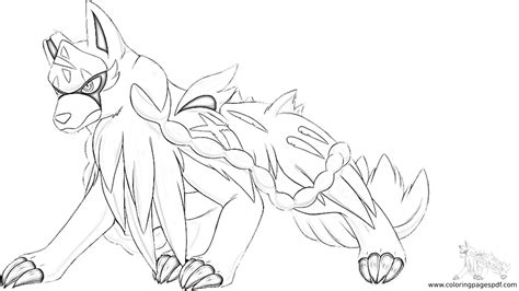 Coloring Page Of Zacian About To Sit