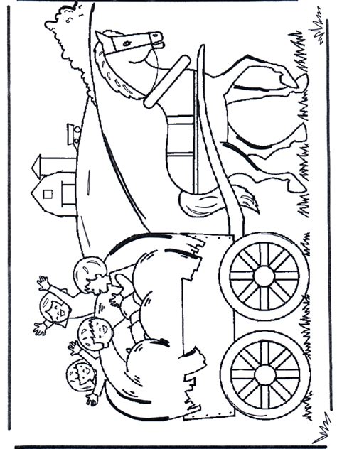 Hay Wagon Colouring Pages Coloring Home