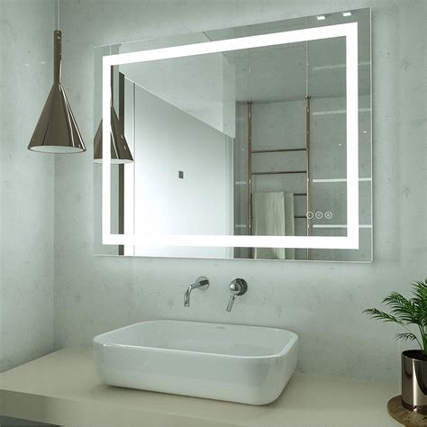 Without a mirror you could never get ready before work, pick out the perfect outfit for dinner, make yourself look good turn your bathroom into a spa experience with a lighted bath mirror. HAUSCHEN 32x40 inch LED Bathroom Wall Mounted Mirror with ...