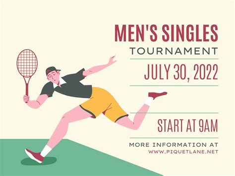 Mens Singles Tennis Tournament Piquet Lane
