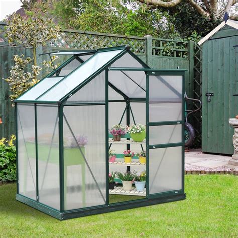 Greenhouse Aluminum Frame Walk In Outdoor Plant Garden Polycarbonate