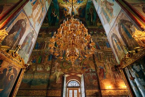Interior Of Dormition Or Assumption Cathedral In The Trinity Lavra Of