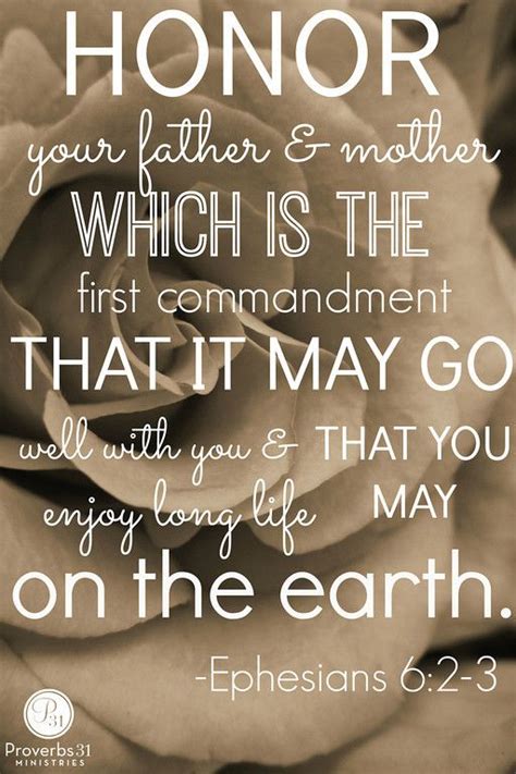 Honor Your Father And Mother Which Is The First Commandment That It