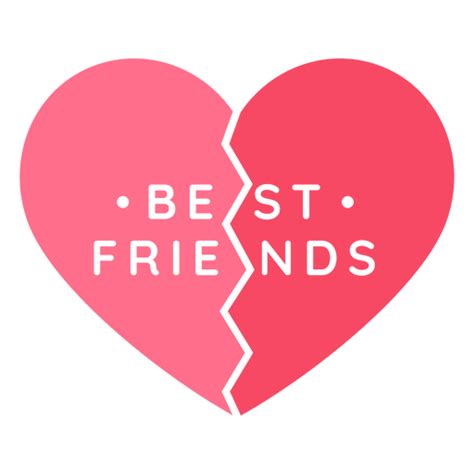 Best Friends Pink Heart Transparent Png And Svg Vector File