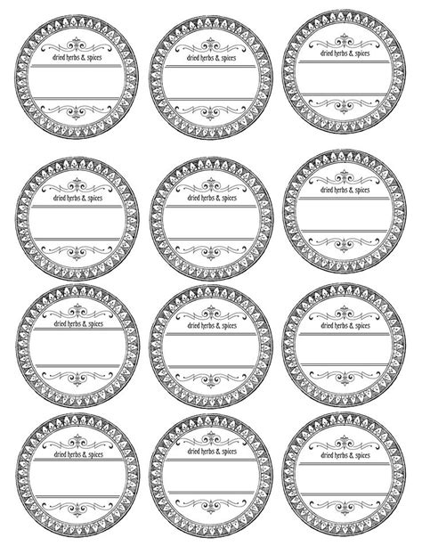 Free Printable Vintage Style Spice Jar Labels Thoughts And Designs