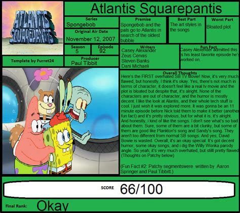 Spongebob Review Atlantis Squarepantis By Spongey444 On Deviantart