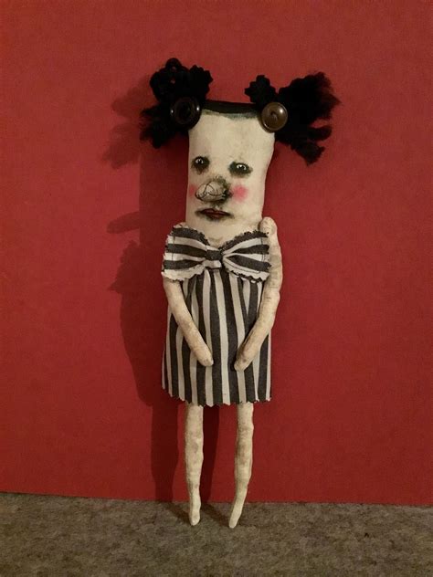 Odd Doll A Weird Art Doll Sandy Mastroni Stripes Weird Etsy Weird