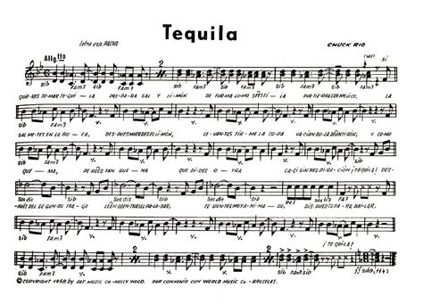The Champs Tequila Sheet Music Easy Sheet Music
