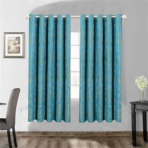 Eyelets Curtains Living Room Luxurious Jacquard Grommets Top Heavy