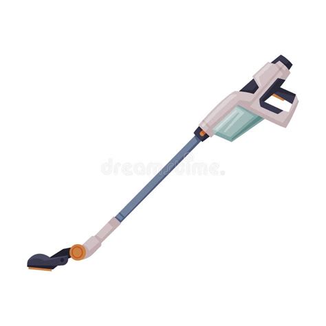Handheld Stick Vacuum Cleaner Household Appliance Flat Style Vector