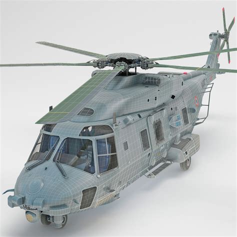 3d Model Nhindustries Nh90 Military Helicopter