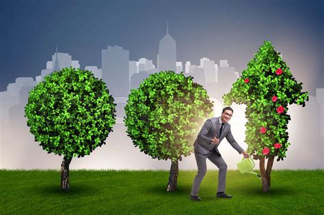 Businessman In Sustainable Green Development Concept Stock Image