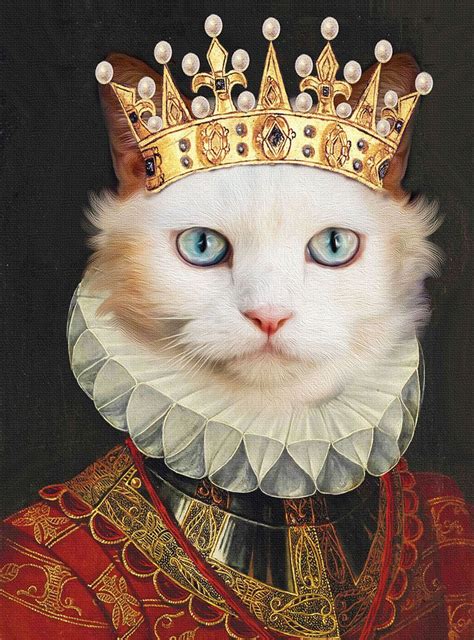 We received a very funny pawtrait from our shiba. Custom cat portrait,cat portrait custom,royal cat portrait ...