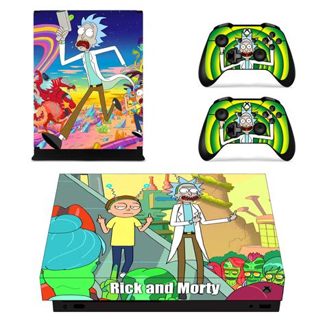 Xbox One X Consoles Controllers Rick And Morty Vinyl Skins