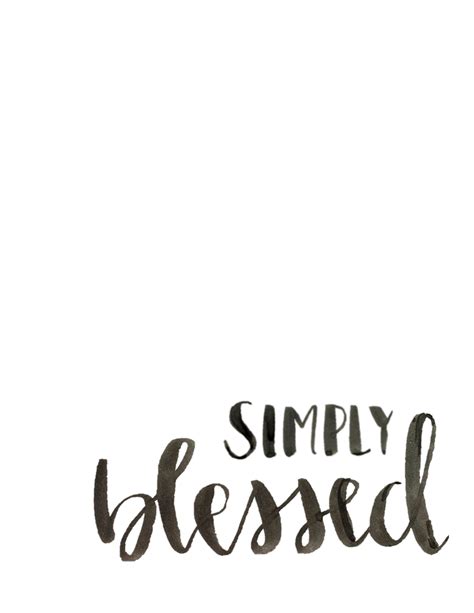 Simply Blessed Hand Written Calligraphy Art Etsy