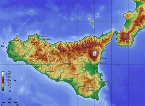 Sicilia Province Cartina Italia Mappa Fisica Images And Photos Finder