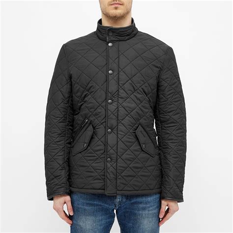 Barbour Synthetic Powell Quilt Jacket In Black For Men Lyst