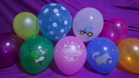 Fun Birthday Balloons Pop Part 752 Youtube