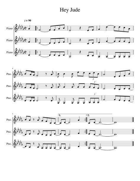 We give you 1 pages music notes partial preview, in order to continue read the entire hey jude easy piano sheet music you need to signup, download music sheet notes in pdf format also available for offline reading. Hey Jude sheet music for Piano download free in PDF or MIDI