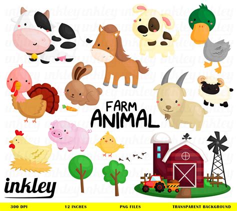 Farm Animals Clipart Transparent Background