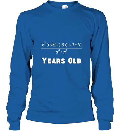 60 Years Old Algebra Equation Funny 60th Birthday Math Shirt Long