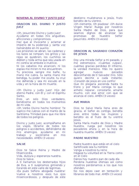 Oracion del justo juez original catolica. Oracion Del Divino y Justo Juez