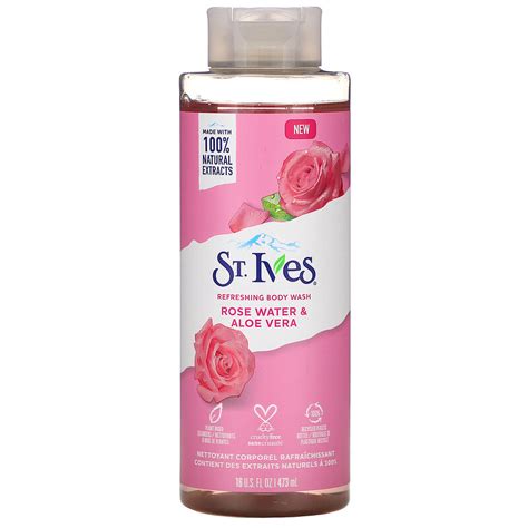 St Ives Refreshing Body Wash Rose Water And Aloe Vera 16 Fl Oz 473