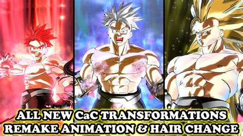 All 7 Remake CaC Transformations Custom Animation Hair Change 2022