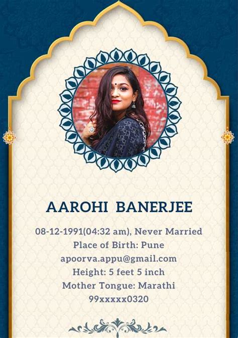 Design Perfect Biodata Format For Marriage Unique Design Template