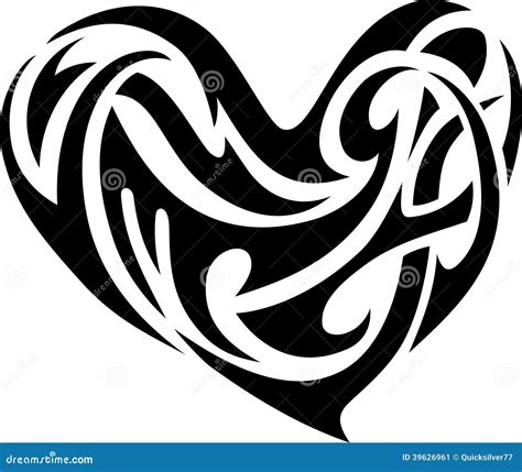 Abstract Tribal Heart Stock Illustration Illustration Of Flowing
