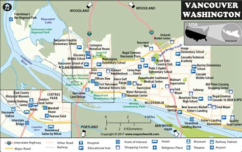 Vancouver Map Washington Map Of Vancouver Washington Map