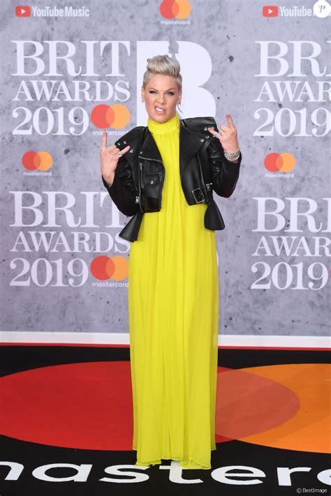 Pink Au Photocall De La Cérémonie Des Brit Awards 2019 à Lo2 Arena à