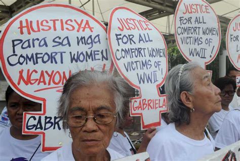 wwii philippines wwii sex slave survivors reject compensation uca news