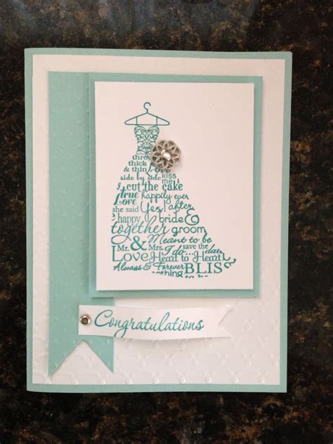 A wedding brings a lot of fun activities for those involved. Stampin up bridal shower card. | Wedding shower cards, Bridal shower cards, Bridal card