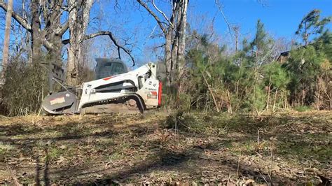 Forestry Mulching With Bobcat Forestry Attachment And Bobcat T770 Youtube