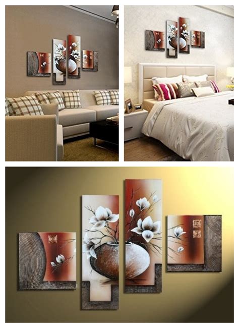 Wieco Art Stretched And Framed 100 Hand Painted Modern Canvas Wall