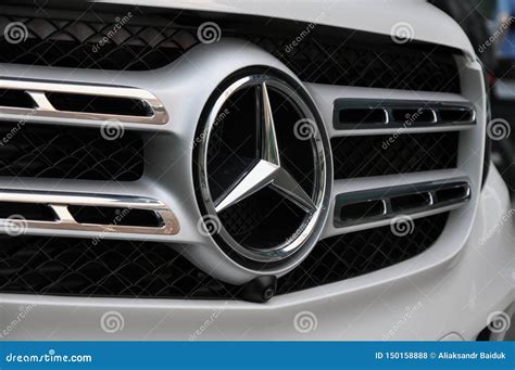 Mercedes Benz Car Logo On A Chrome Mercedes Benz Grill Editorial Stock