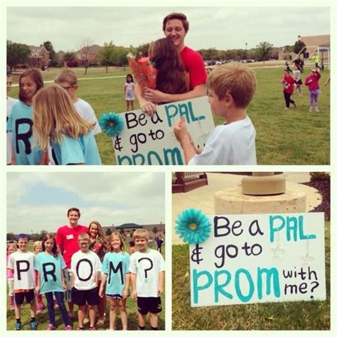 Promposal So Cute Since They Are Pals And Got Their Palees To Help