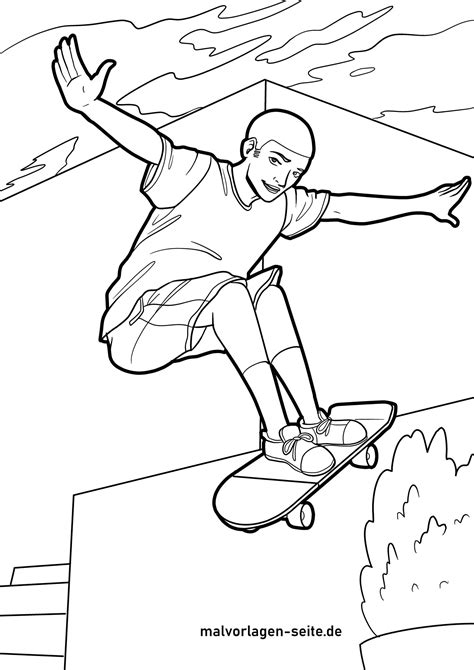 Malvorlage Skateboard Kostenlose Ausmalbilder