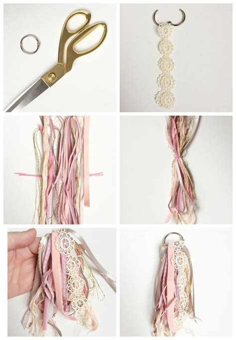 Ribbon Tassel Keychain | Diy tassel necklace, Tassel keychain diy, Tassel keychain